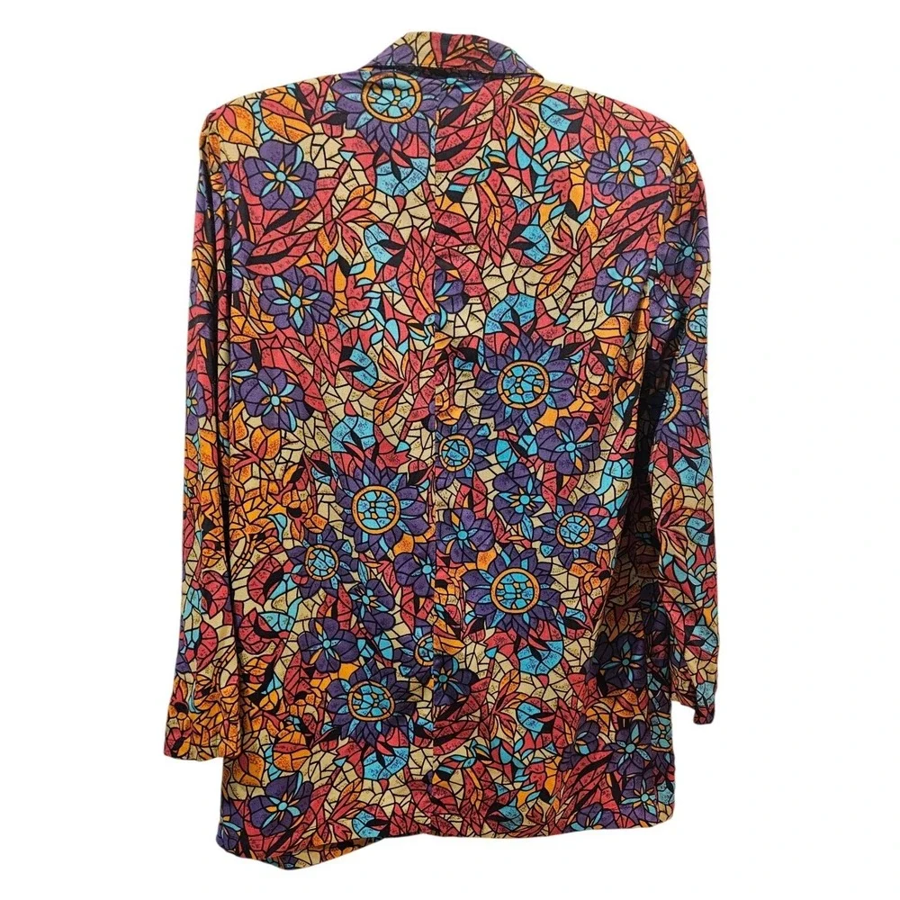 Michael Cherbrook Vintage Jacket Skirt Mosaic Fresh Prince XL Art to Wear Y2K